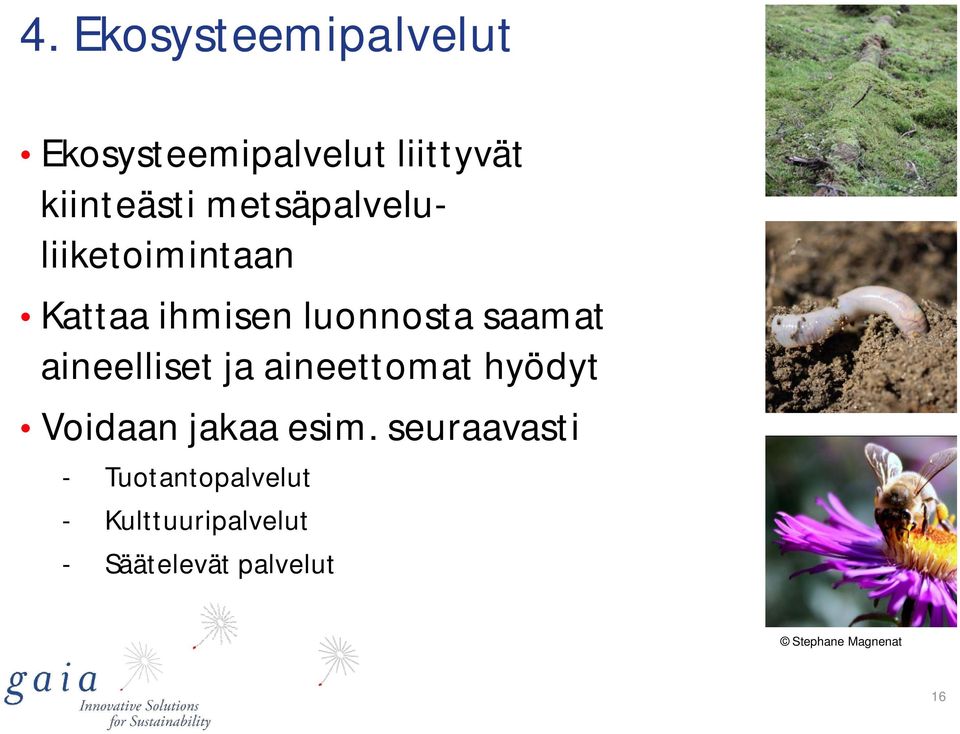 aineelliset ja aineettomat hyödyt Voidaan jakaa esim.