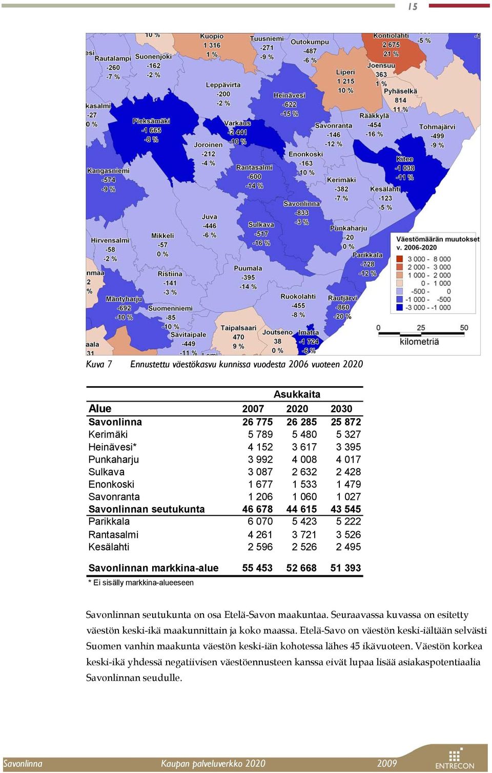 Kesälahti 2 596 2 526 2 495 Savonlinnan markkina-alue 55 453 52 668 51 393 * Ei sisälly markkina-alueeseen Savonlinnan seutukunta on osa Etelä-Savon maakuntaa.