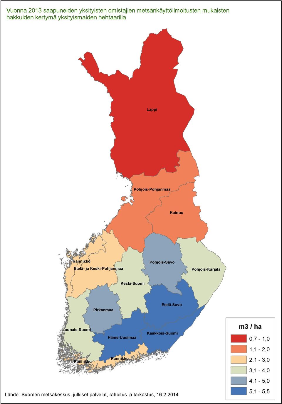yksityismaiden hehtaarilla Etelä- ja