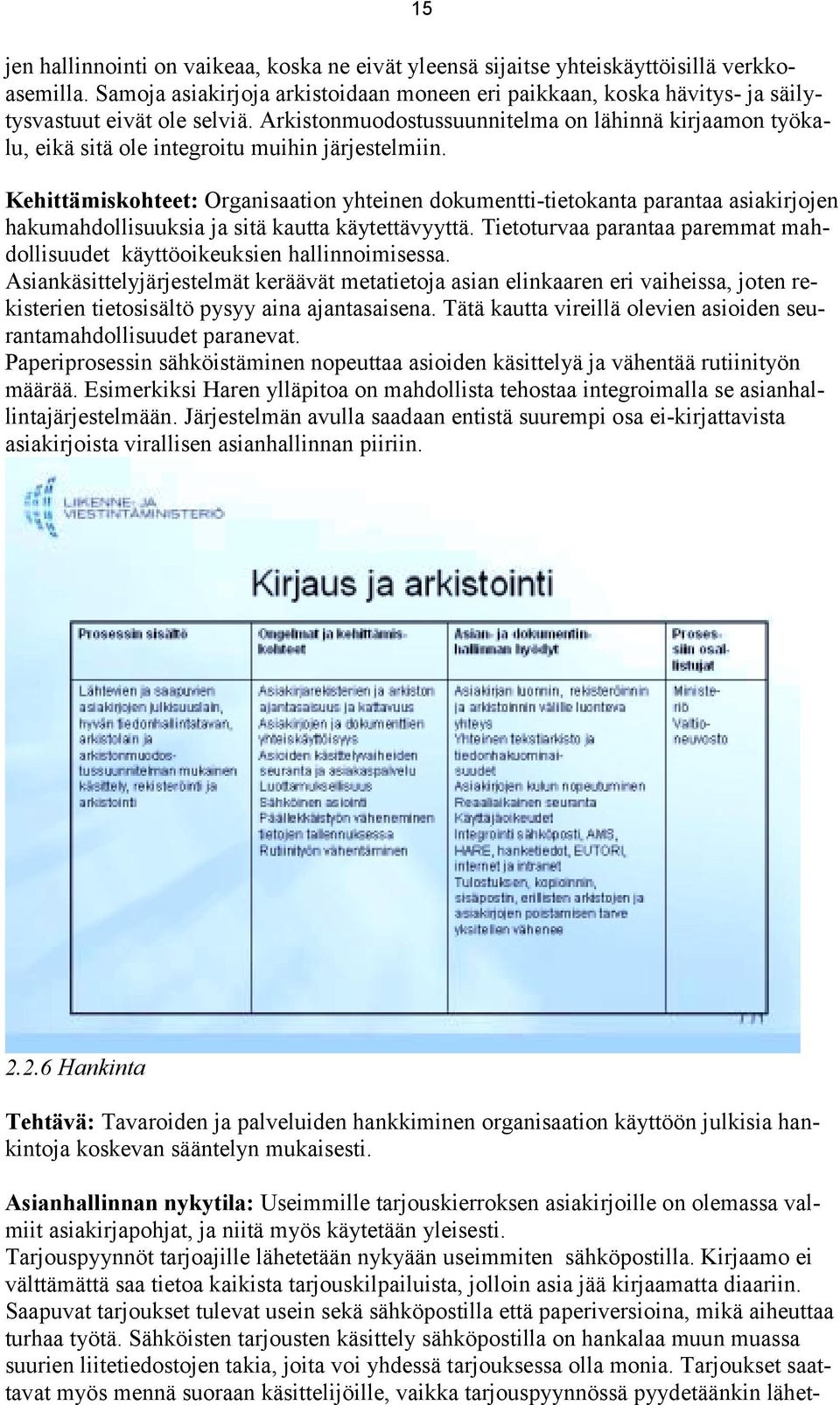 Arkistonmuodostussuunnitelma on lähinnä kirjaamon työkalu, eikä sitä ole integroitu muihin järjestelmiin.