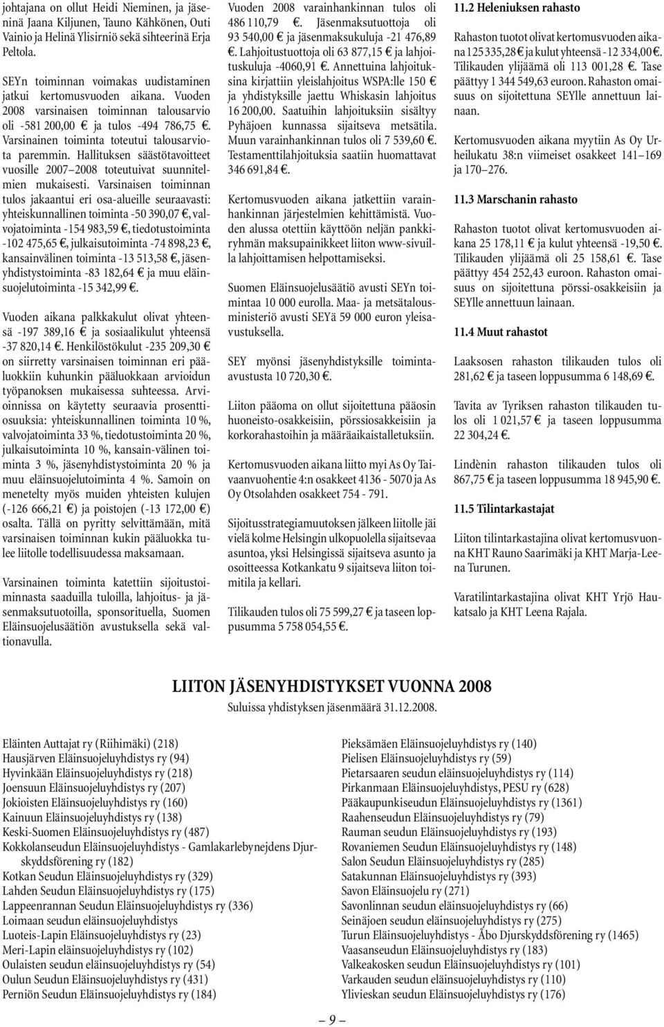 Varsinainen toiminta toteutui talousarviota paremmin. Hallituksen säästötavoitteet vuosille 2007 2008 toteutuivat suunnitelmien mukaisesti.