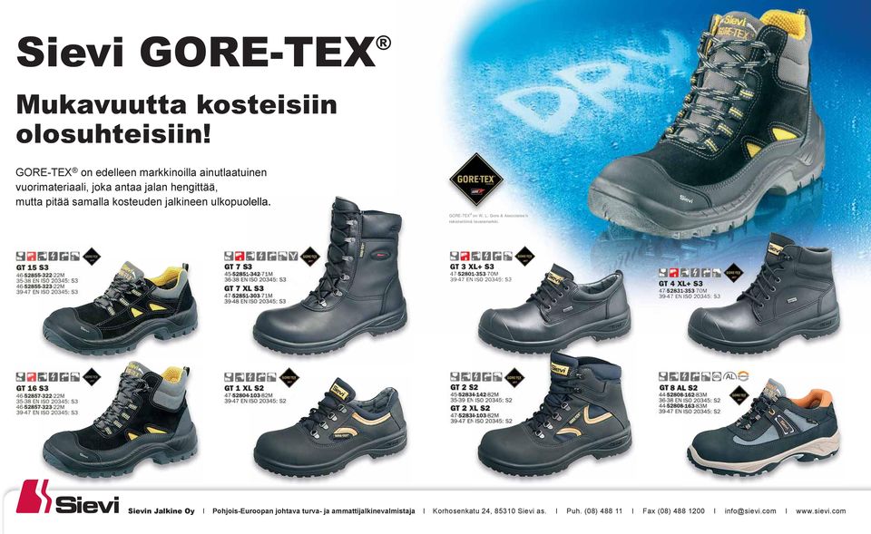 samalla kosteuden jalkineen ulkopuolella. GORE-TEX on W. L. Gore & Associates n rekisteröimä tavaramerkki.