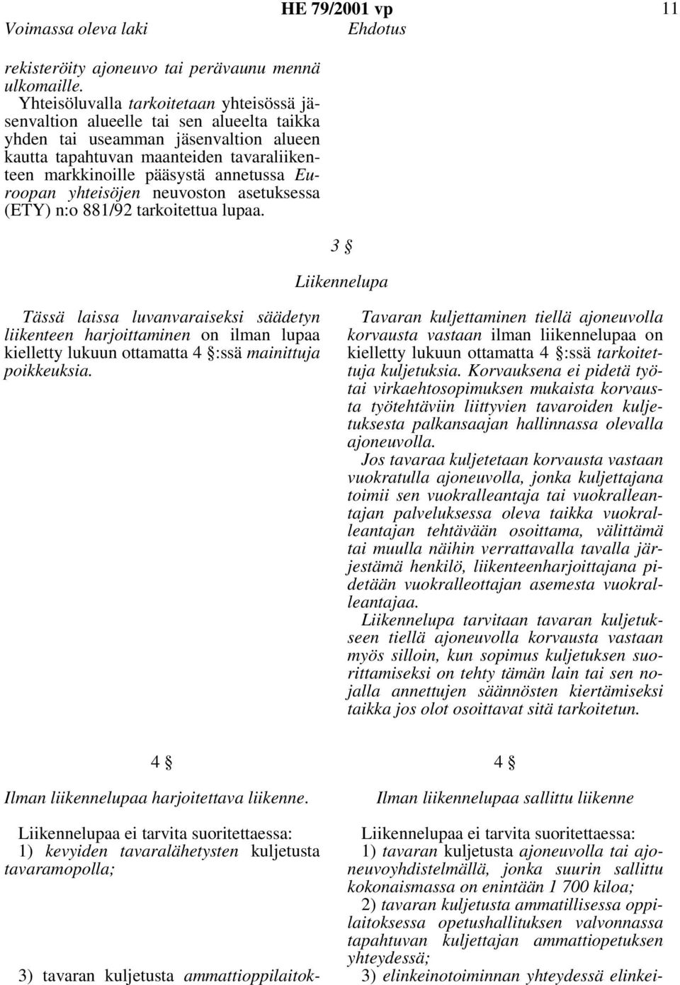 annetussa Euroopan yhteisöjen neuvoston asetuksessa (ETY) n:o 881/92 tarkoitettua lupaa.