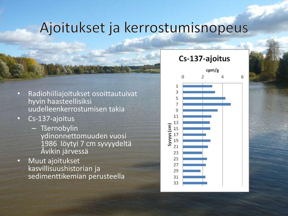 ydinonnettomuuden vuosi 1986 löytyi 7 cm syvyydeltä Åvikin