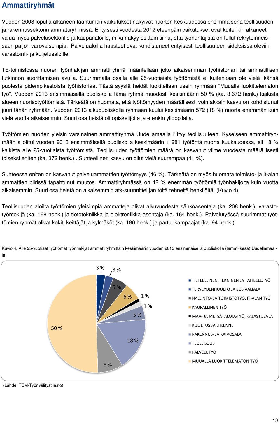 varovaisempia. Palvelualoilla haasteet ovat kohdistuneet erityisesti teollisuuteen sidoksissa oleviin varastointi- ja kuljetusaloille.