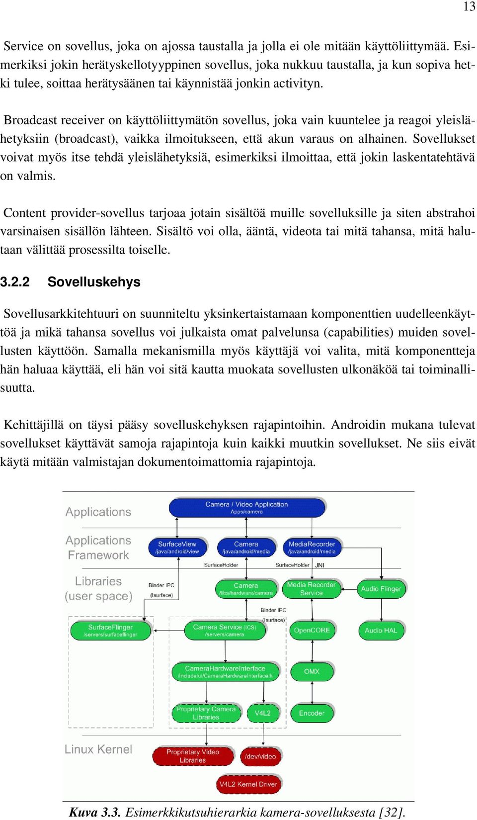 Broadcast receiver on käyttöliittymätön sovellus, joka vain kuuntelee ja reagoi yleislähetyksiin (broadcast), vaikka ilmoitukseen, että akun varaus on alhainen.