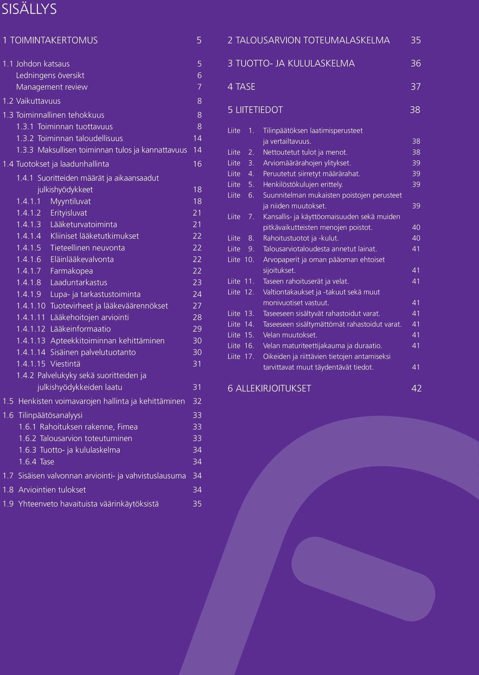 .1. Kliiniset lääketutkimukset 22 1..1.5 Tieteellinen neuvonta 22 1..1.6 Eläinlääkevalvonta 22 1..1.7 Farmakopea 22 1..1.8 Laaduntarkastus 23 1..1.9 Lupa- ja tarkastustoiminta 2 1..1.10 Tuotevirheet ja lääkeväärennökset 27 1.