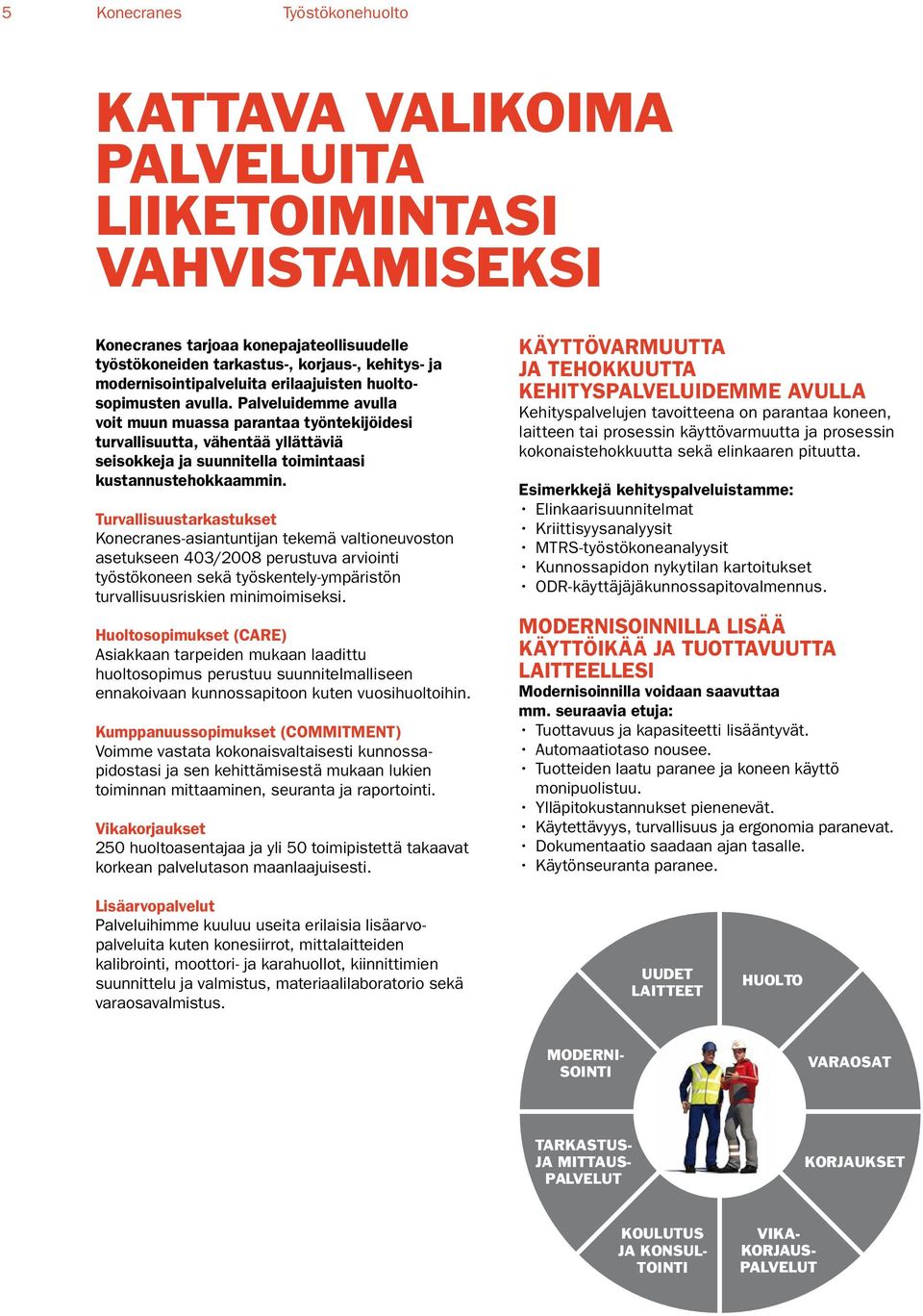 Palveluidemme avulla voit muun muassa parantaa työntekijöidesi turvallisuutta, vähentää yllättäviä seisokkeja ja suunnitella toimintaasi kustannustehokkaammin.