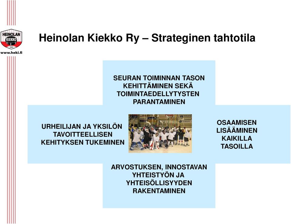 YKSILÖN TAVOITTEELLISEN KEHITYKSEN TUKEMINEN OSAAMISEN LISÄÄMINEN