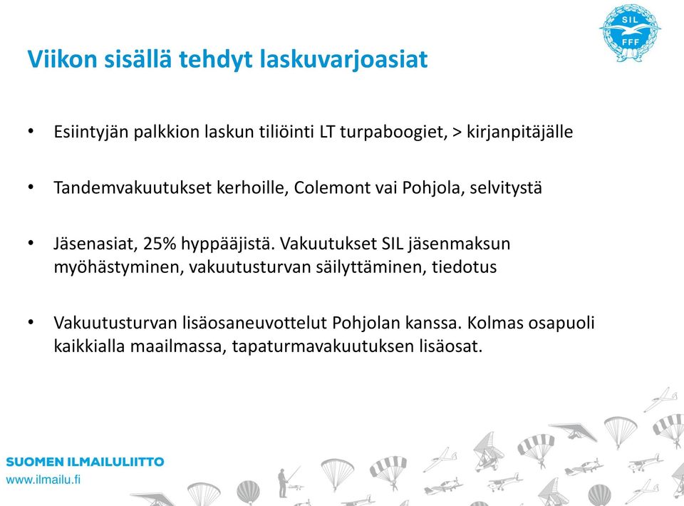 hyppääjistä.