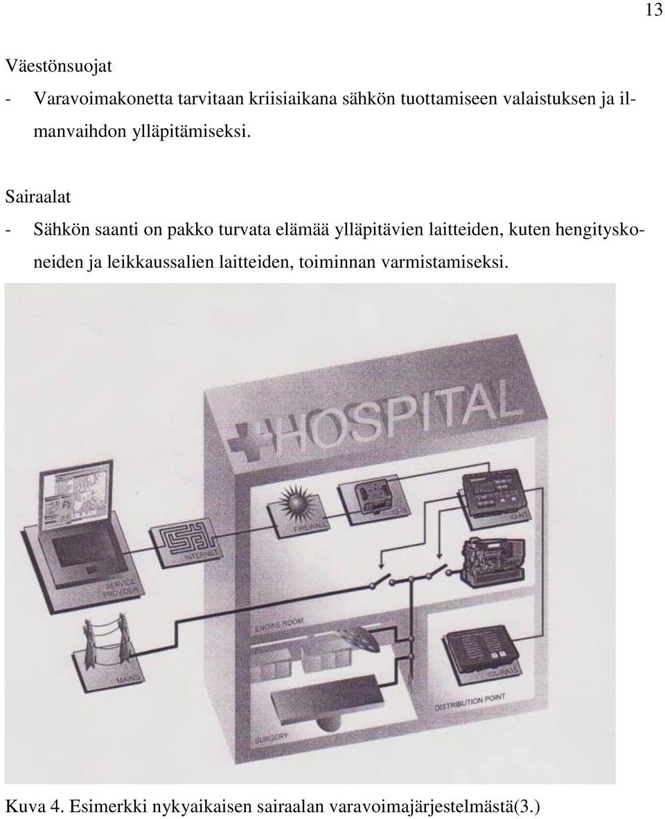 Sairaalat - Sähkön saanti on pakko turvata elämää ylläpitävien laitteiden, kuten