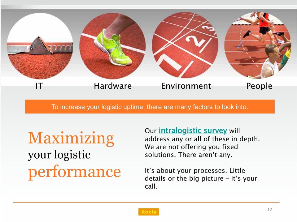 Maximizing your logistic performance Our intralogistic survey will address any or all