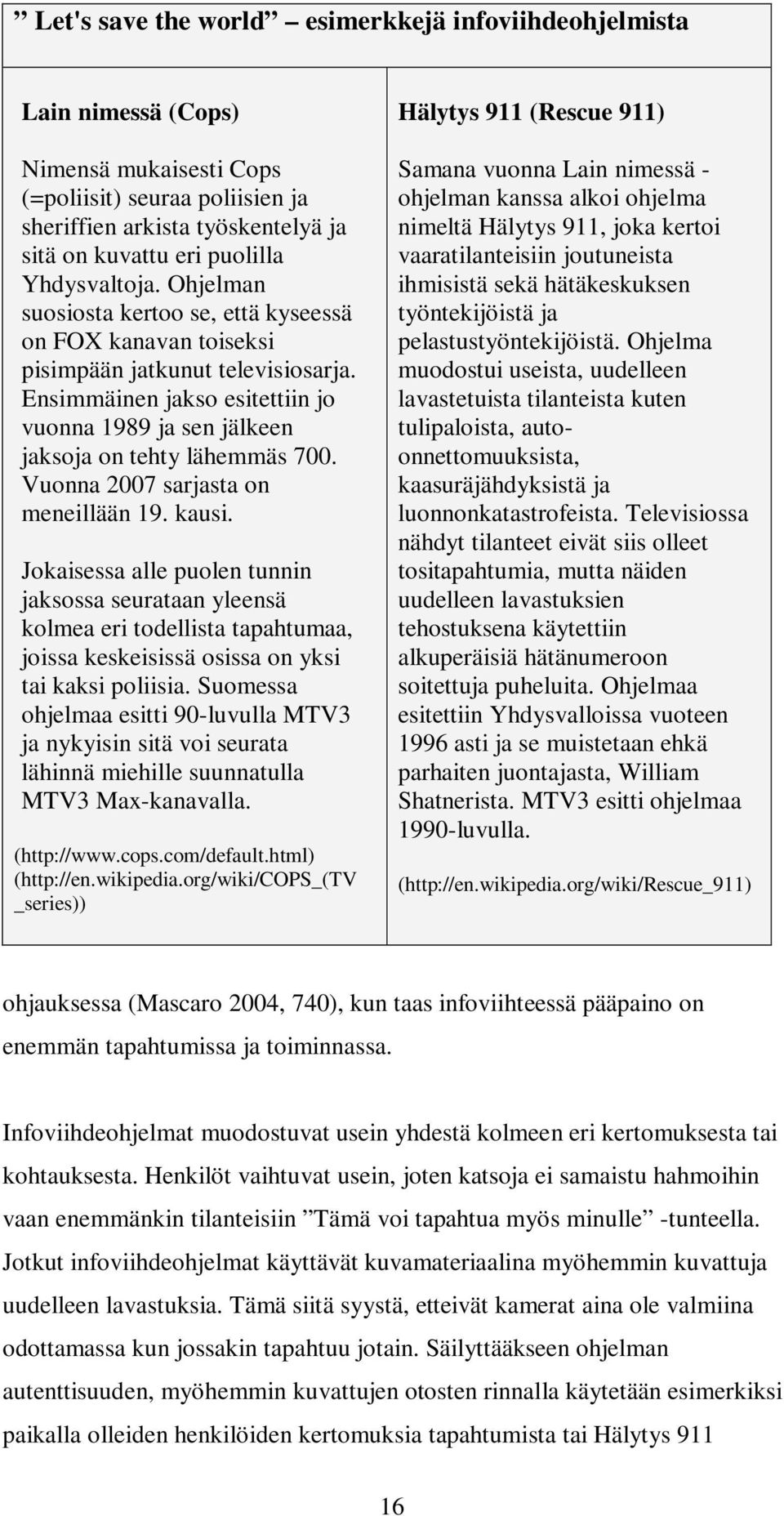 Ensimmäinen jakso esitettiin jo vuonna 1989 ja sen jälkeen jaksoja on tehty lähemmäs 700. Vuonna 2007 sarjasta on meneillään 19. kausi.