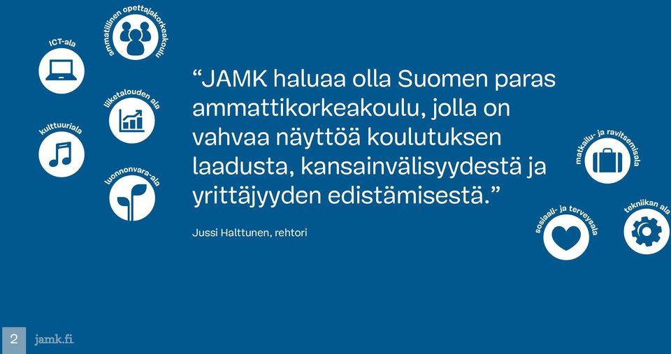 koulutuksen laadusta, kansainvälisyydestä