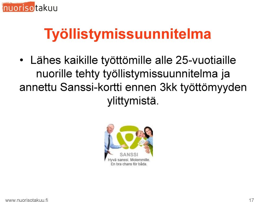 työllistymissuunnitelma ja annettu