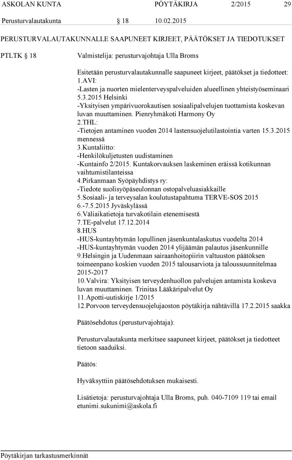 tiedotteet: 1.AVI: -Lasten ja nuorten mielenterveyspalveluiden alueellinen yhteistyöseminaari 5.3.