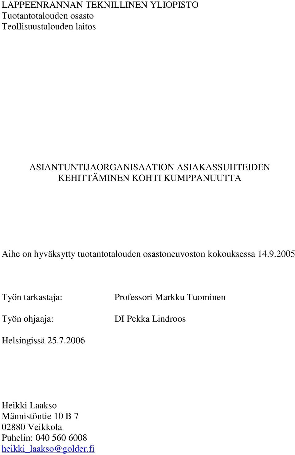 tuotantotalouden osastoneuvoston kokouksessa 14.9.