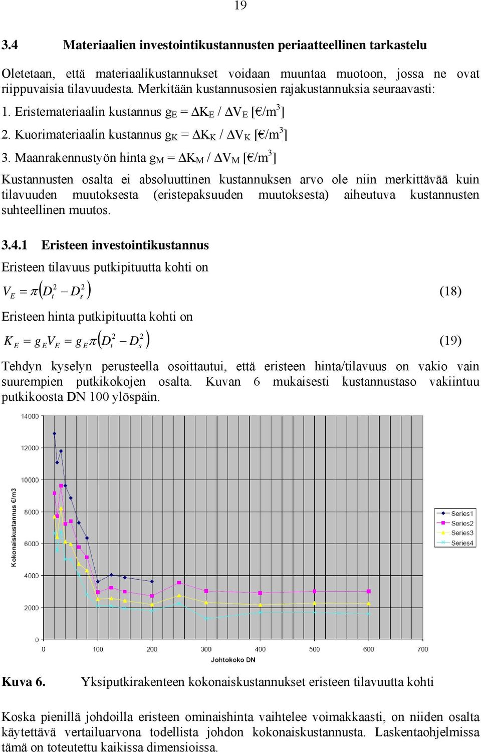 Maanakennutyön hinta g M = ΔK M / ΔV M [ /m 3 ] Kutannuten oalta ei aboluuttinen kutannuken avo ole niin mekittävää kuin tilavuuden muutoketa (eitepakuuden muutoketa) aiheutuva kutannuten uhteellinen