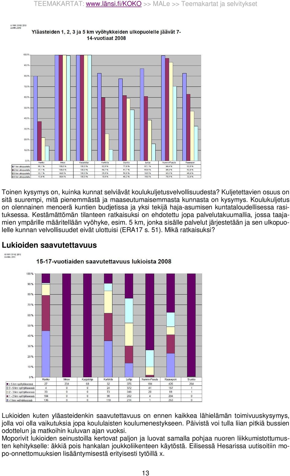 Kestämättömän tilanteen ratkaisuksi on ehdotettu jopa palvelutakuumallia, jossa taajamien ympärille määritellään vyöhyke, esim.