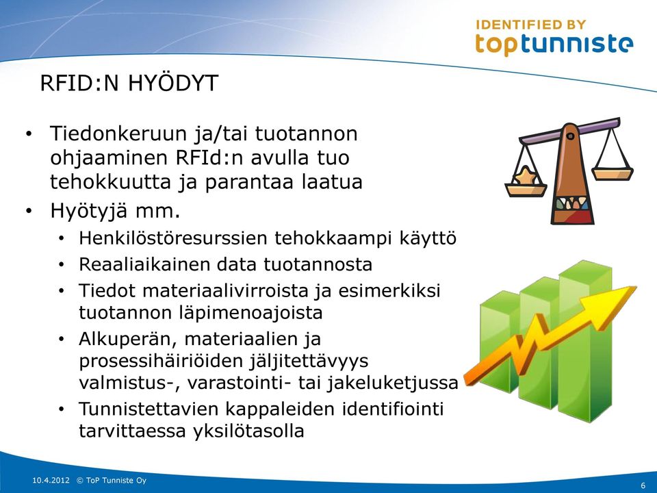 Henkilöstöresurssien tehokkaampi käyttö Reaaliaikainen data tuotannosta Tiedot materiaalivirroista ja