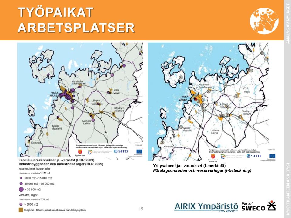 (t-merkintä) Företagsområden