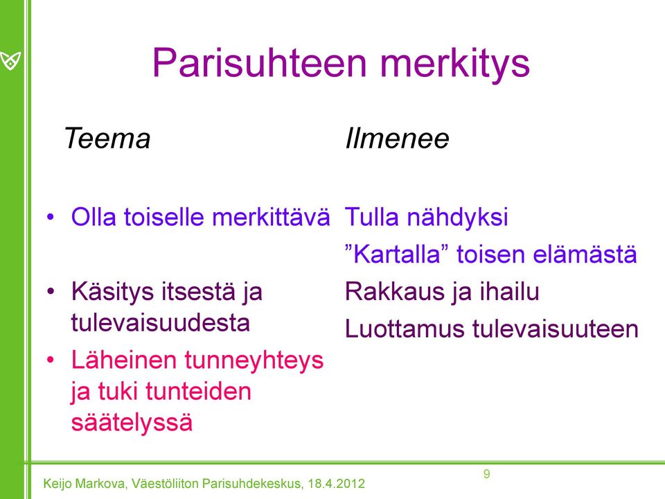 tunneyhteys ja tuki tunteiden säätelyssä Tulla nähdyksi