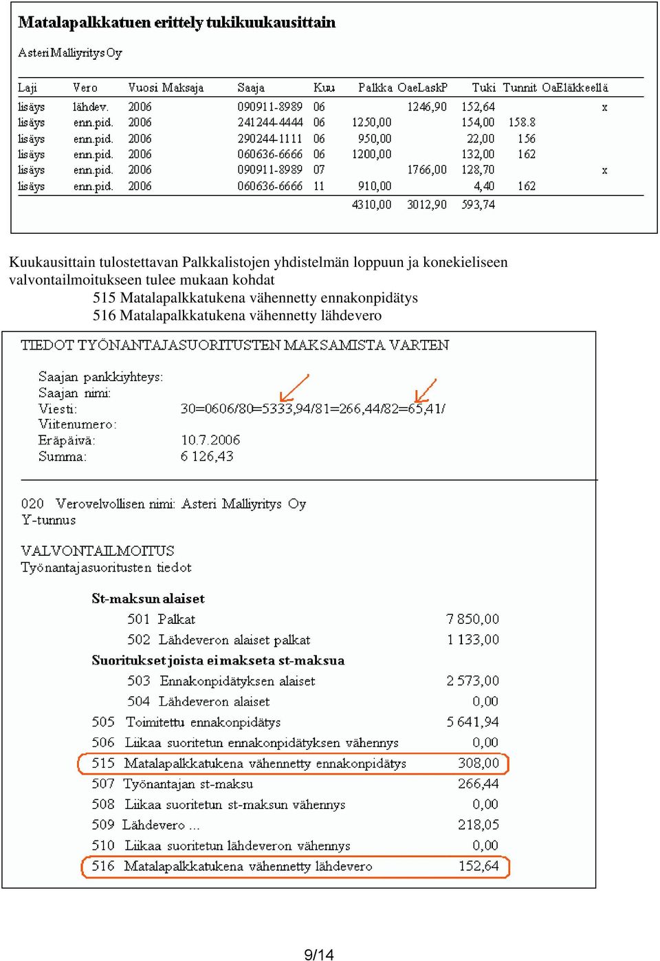 mukaan kohdat 515 Matalapalkkatukena vähennetty