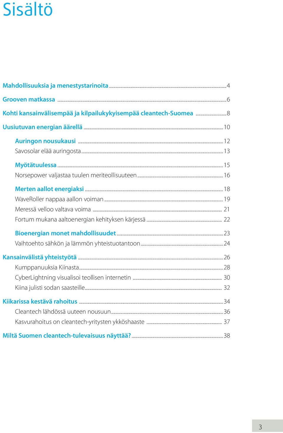 .. 21 Fortum mukana aaltoenergian kehityksen kärjessä... 22 Bioenergian monet mahdollisuudet...23 Vaihtoehto sähkön ja lämmön yhteistuotantoon...24 Kansainvälistä yhteistyötä.