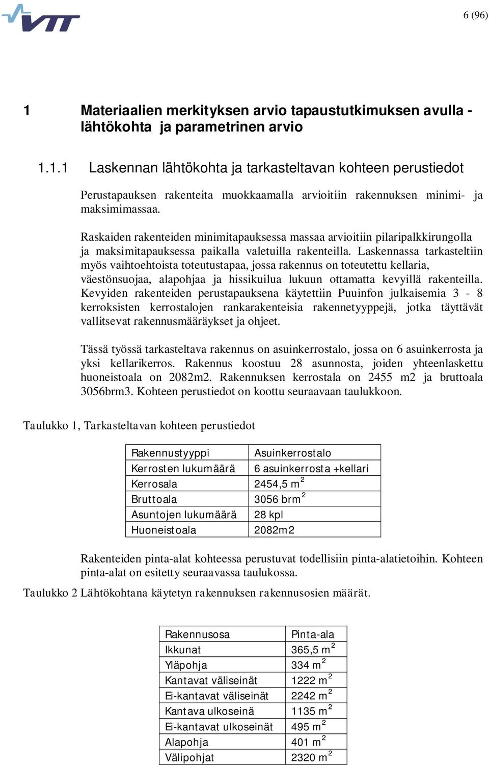 Laskennassa tarkasteltiin myös vaihtoehtoista toteutustapaa, jossa rakennus on toteutettu kellaria, väestönsuojaa, alapohjaa ja hissikuilua lukuun ottamatta kevyillä rakenteilla.