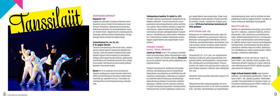 Lastentanssi 3v, 4v, 5v, 6v, 5-6v pojat (Eerot) Tanssin perusteita ja liikunnan iloa. Lastentanssi tukee lapsen kokonaisvaltaista kehitystä.