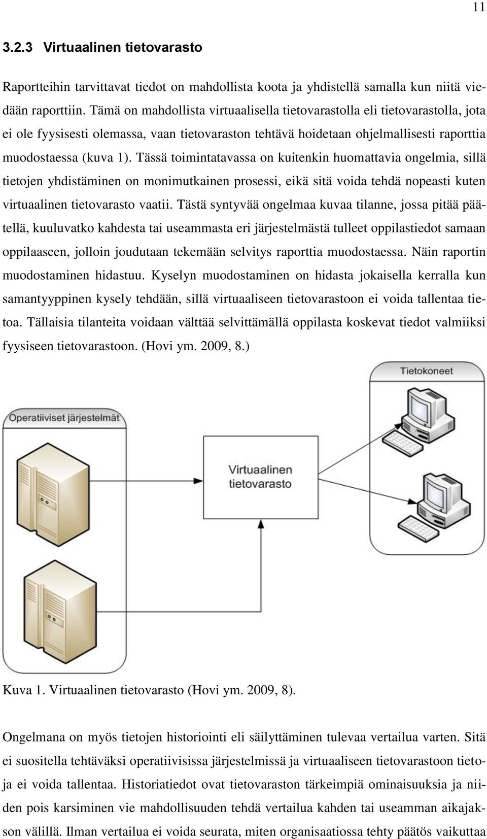 Tässä toimintatavassa on kuitenkin huomattavia ongelmia, sillä tietojen yhdistäminen on monimutkainen prosessi, eikä sitä voida tehdä nopeasti kuten virtuaalinen tietovarasto vaatii.