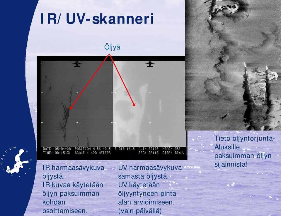 UV harmaasävykuva samasta öljystä.