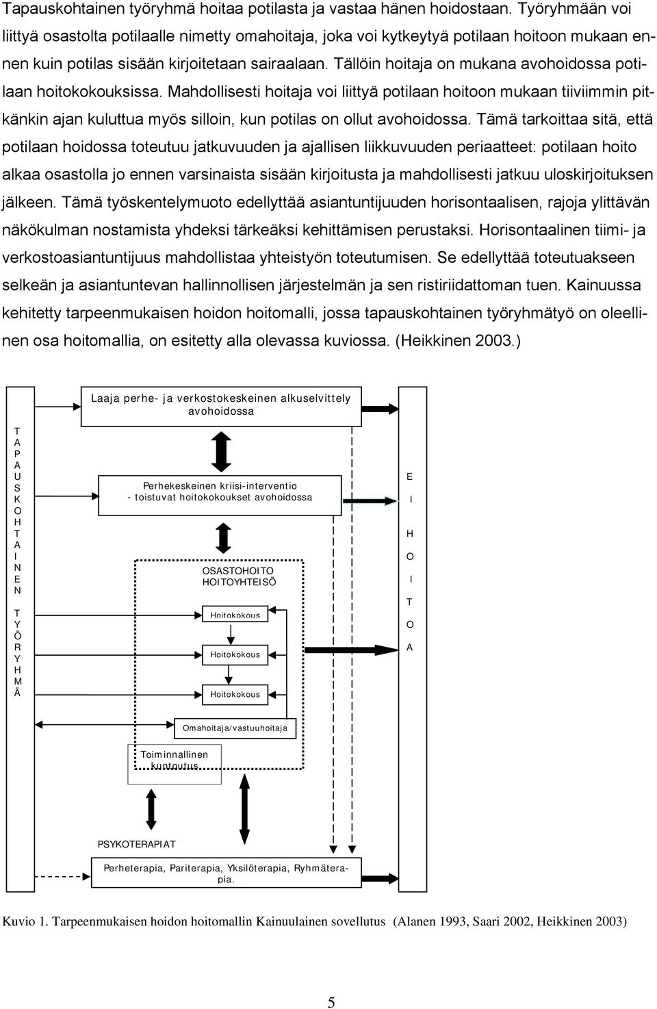 Tällöin hoitaja on mukana avohoidossa potilaan hoitokokouksissa.