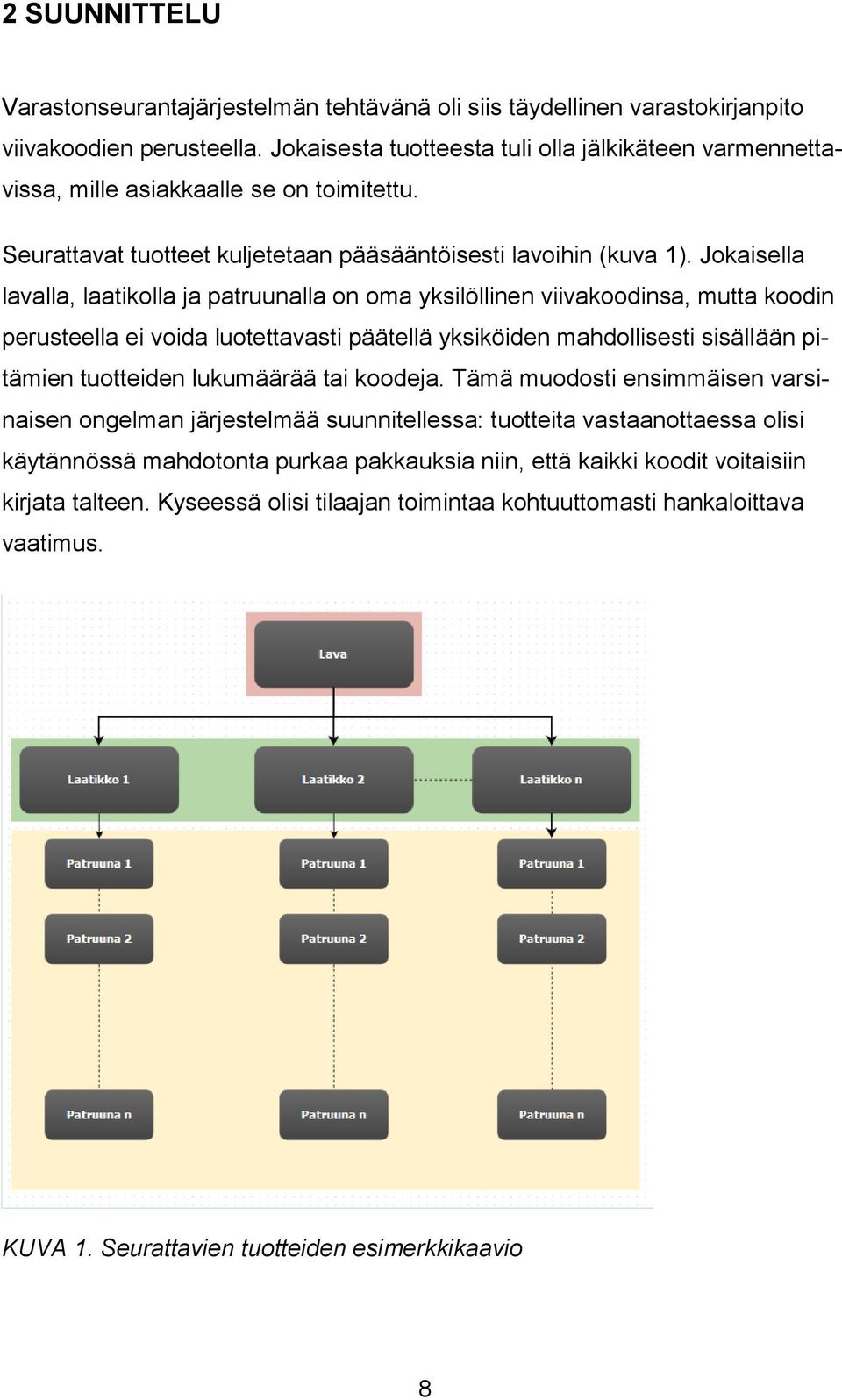 Jokaisella lavalla, laatikolla ja patruunalla on oma yksilöllinen viivakoodinsa, mutta koodin perusteella ei voida luotettavasti päätellä yksiköiden mahdollisesti sisällään pitämien tuotteiden