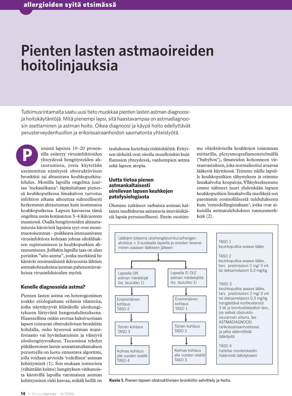 P ienistä lapsista 10 20 prosentilla esiintyy virusinfektioiden yhteydessä hengitysteiden ahtautumista, josta käytetään useimmiten nimitystä obstruktiivinen bronkiitti tai ahtauttava