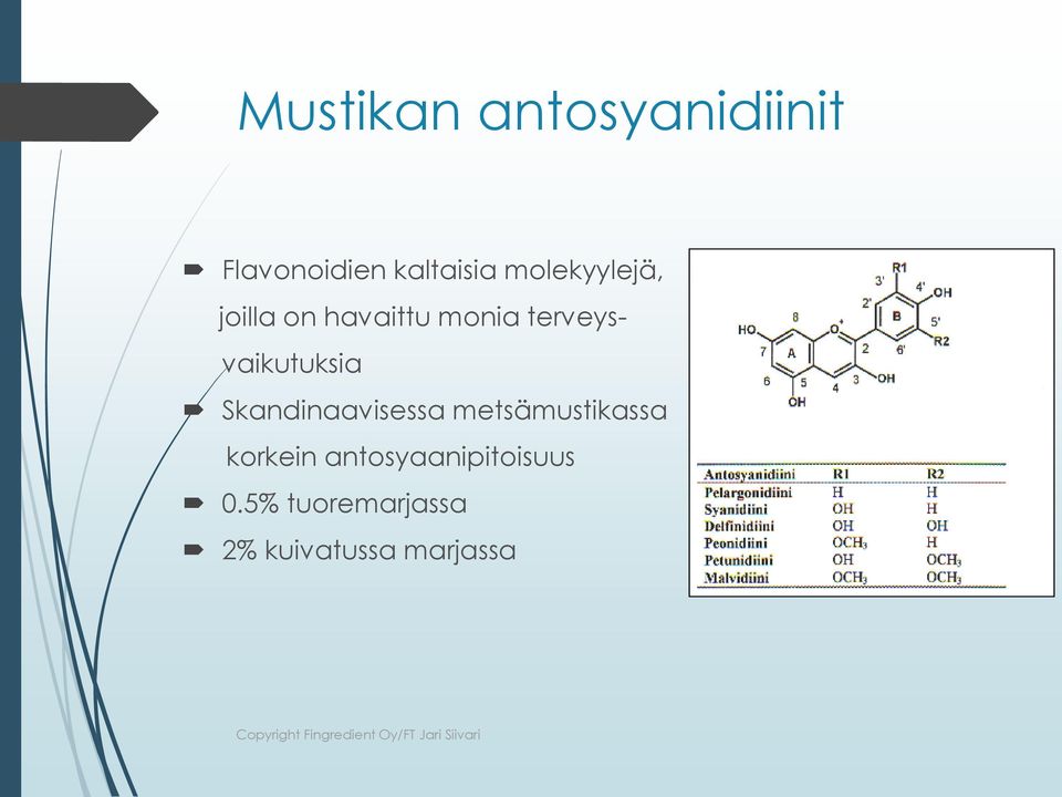 terveysvaikutuksia Skandinaavisessa metsämustikassa