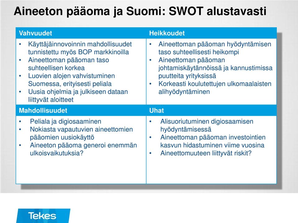 generoi enemmän ulkoisvaikutuksia?