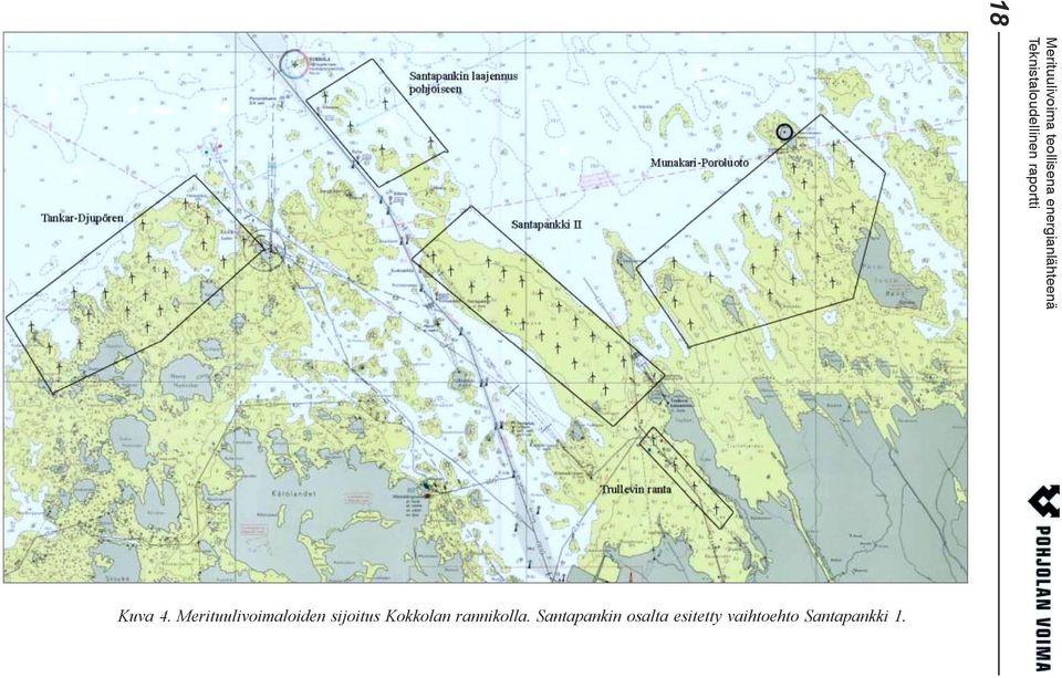 Merituulivoimaloiden sijoitus Kokkolan