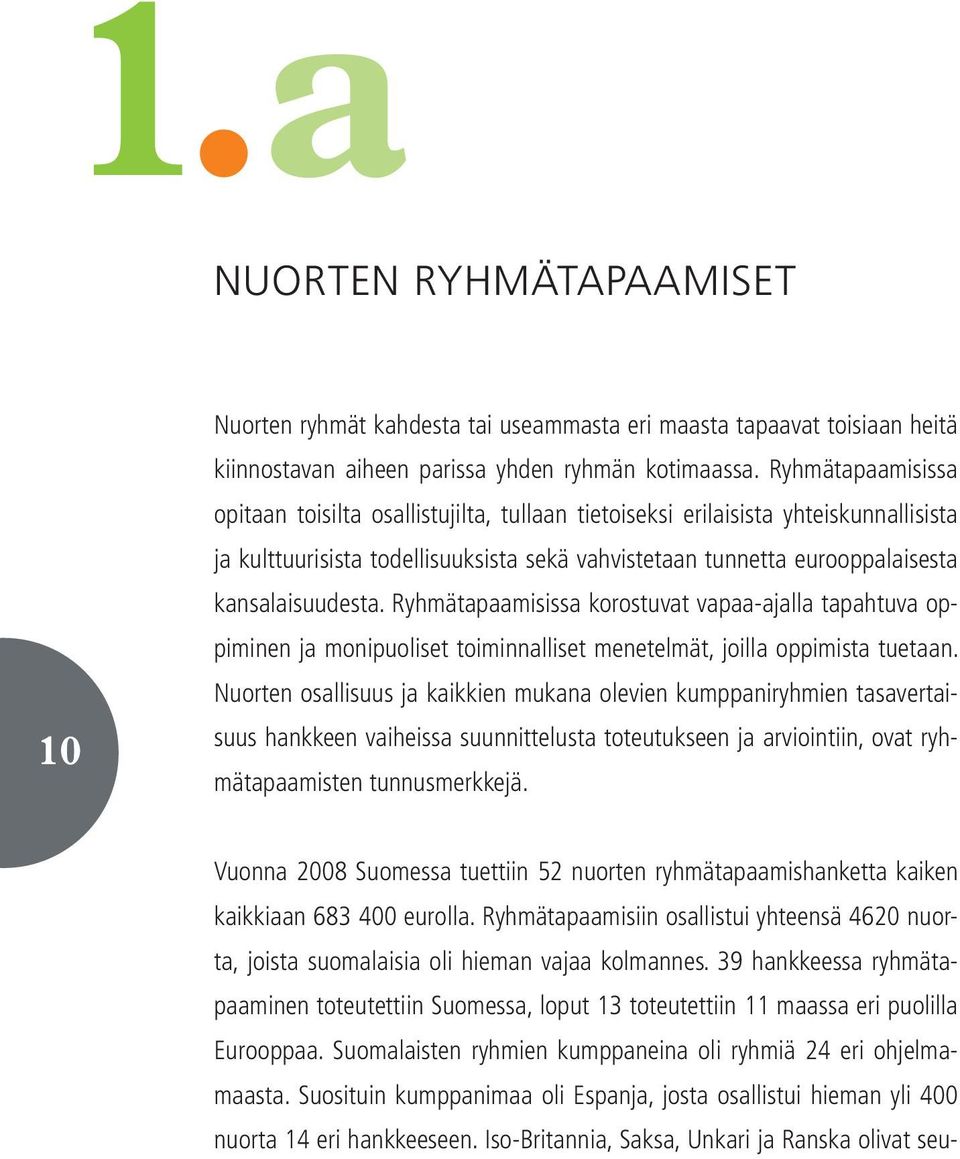 Ryhmätapaamisissa korostuvat vapaa-ajalla tapahtuva oppiminen ja monipuoliset toiminnalliset menetelmät, joilla oppimista tuetaan.