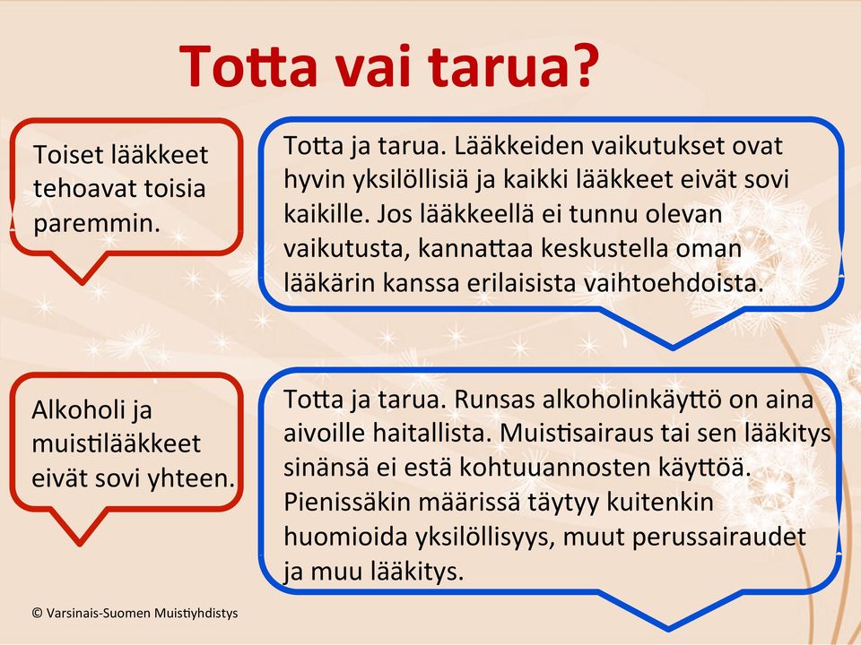 Jos lääkkeellä ei tunnu olevan vaikutusta, kanna0aa keskustella oman lääkärin kanssa erilaisista vaihtoehdoista.
