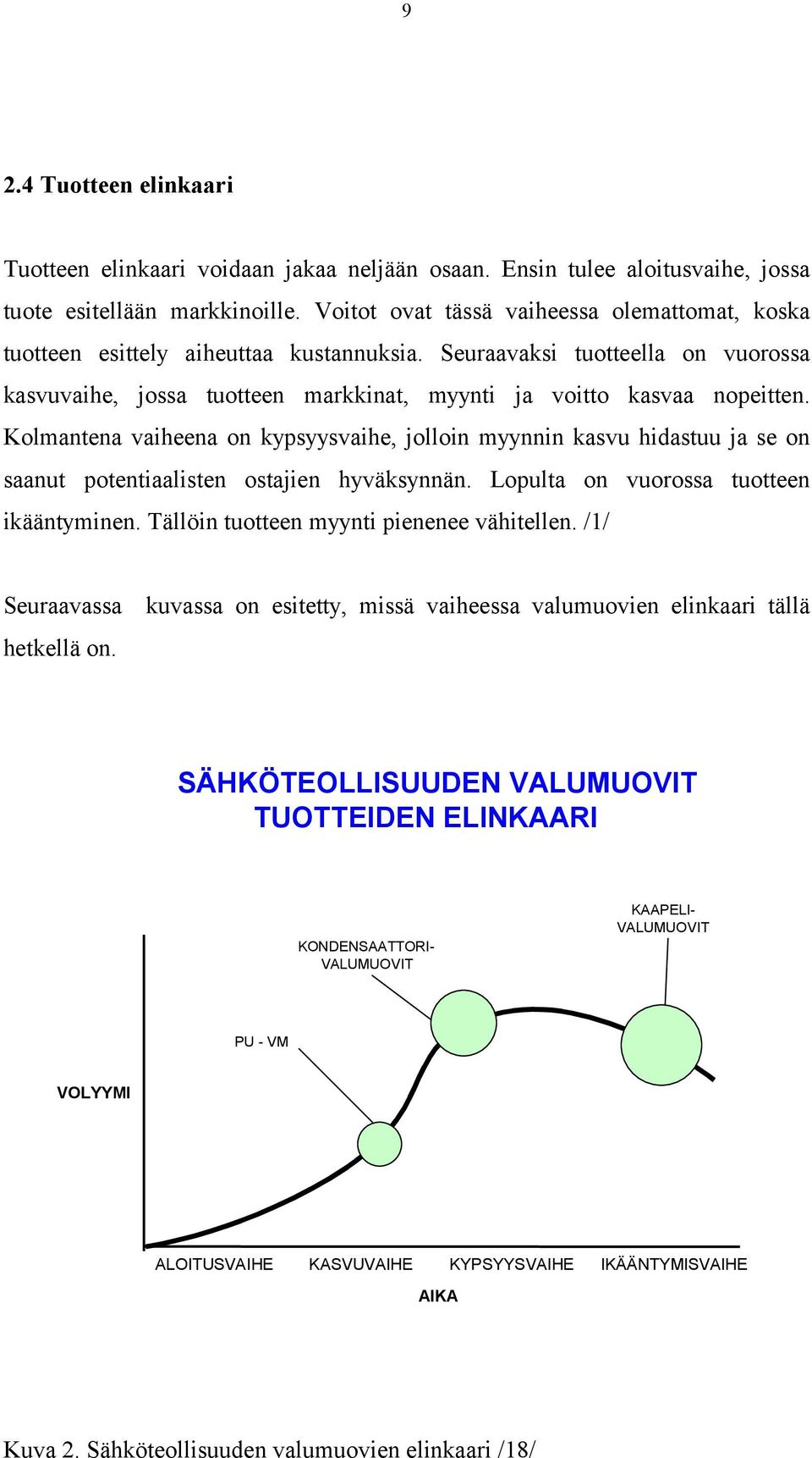 Kolmantena vaiheena on kypsyysvaihe, jolloin myynnin kasvu hidastuu ja se on saanut potentiaalisten ostajien hyväksynnän. Lopulta on vuorossa tuotteen ikääntyminen.