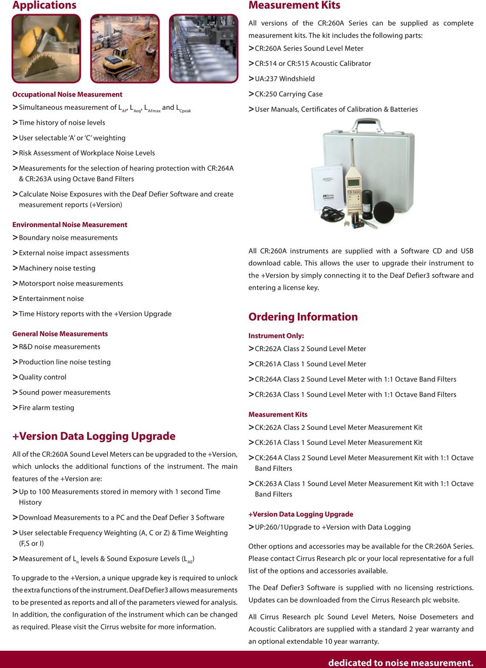 reports (+Version) Environmental Noise Measurement Boundary noise measurements External noise impact assessments Machinery noise testing Motorsport noise measurements Entertainment noise Time History