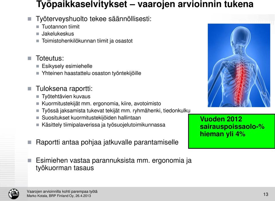 ergonomia, kiire, avotoimisto Työssä jaksamista tukevat tekijät mm.