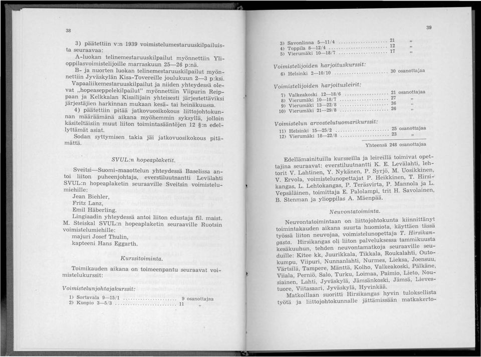 vat "hopeaseppelekilpailut" myönnettiin Vii. ssaro. e paan ja K lkk 1 Ki punnelp-....... e a ~n sailijain yhteisesti järjestettäviksi JarJ:staJ.~~n h~.rkm?~.~ ~ukaan kesä- tai heinäkuu:;sa. ) ~~a~~.