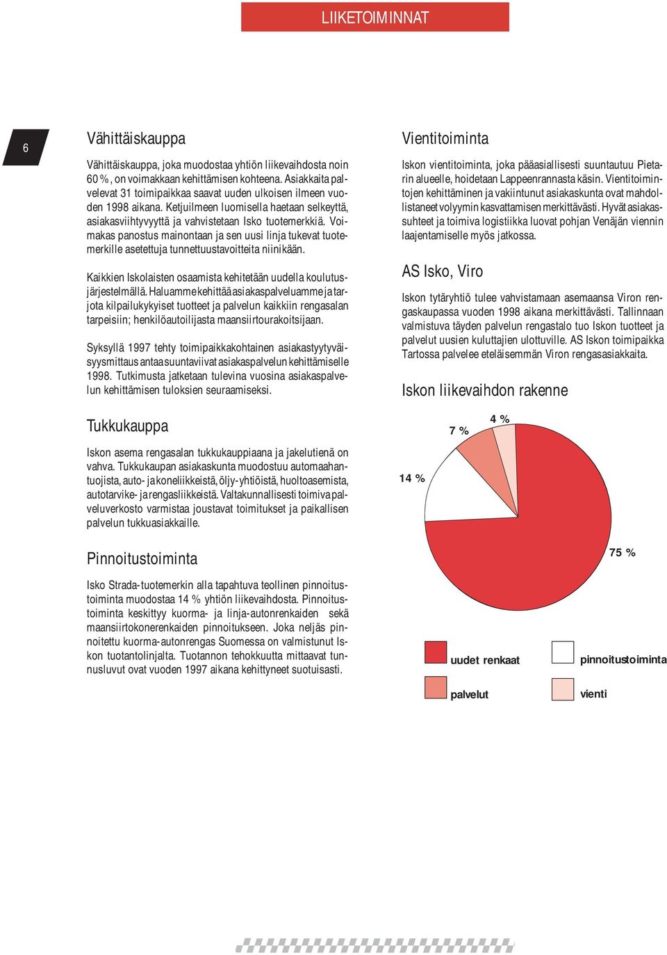 Voimakas panostus mainontaan ja sen uusi linja tukevat tuotemerkille asetettuja tunnettuustavoitteita niinikään. Kaikkien Iskolaisten osaamista kehitetään uudella koulutusjärjestelmällä.