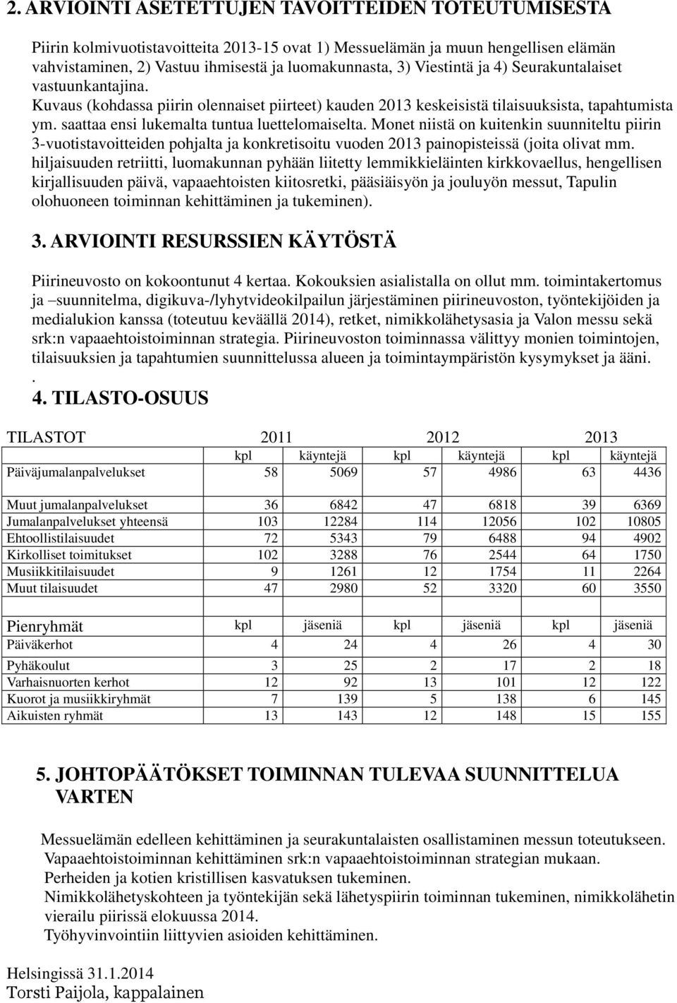 Monet niistä on kuitenkin suunniteltu piirin 3-vuotistavoitteiden pohjalta ja konkretisoitu vuoden 2013 painopisteissä (joita olivat mm.