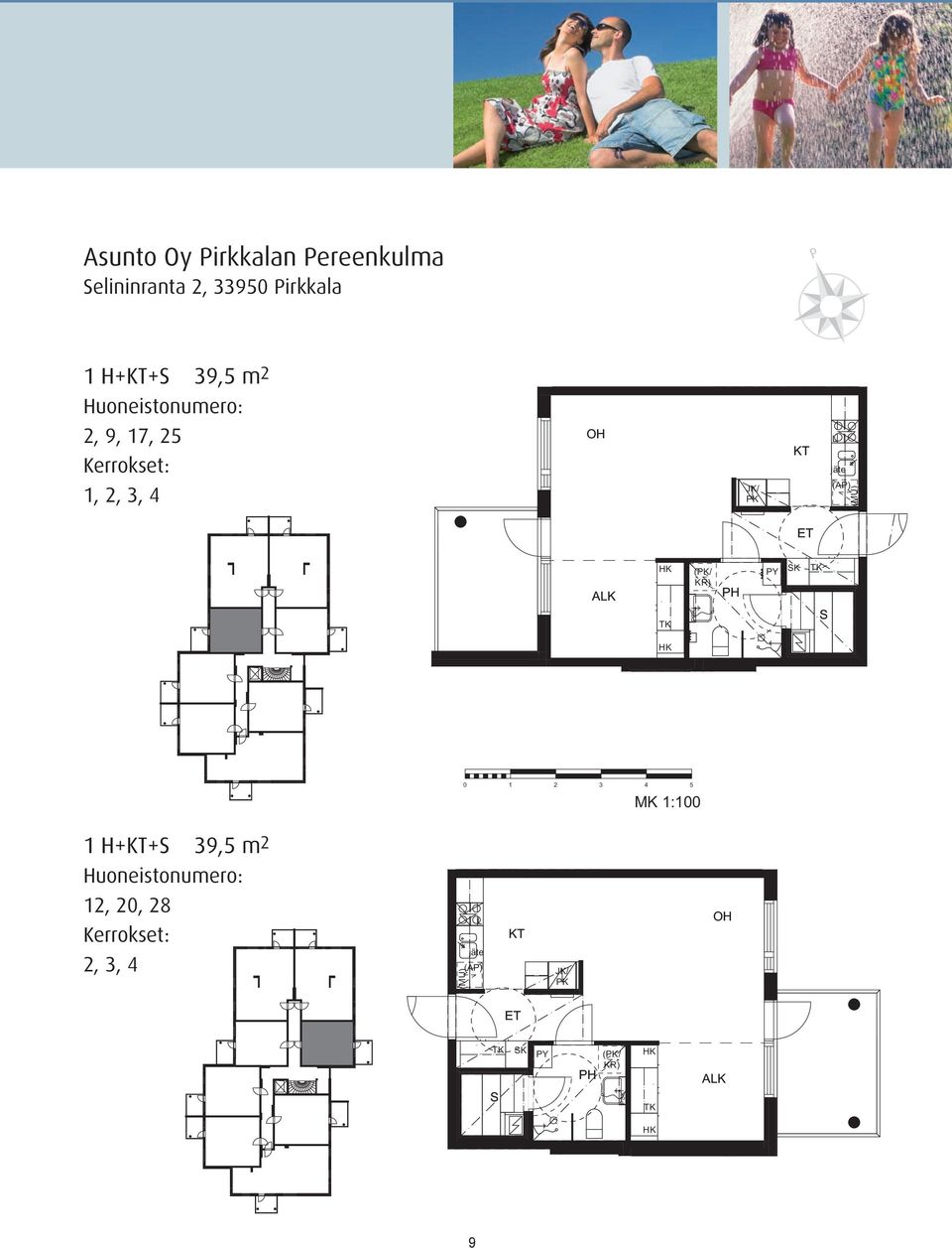 1 2 3 4 5 MK 1:100 1 H+KT+ 39,5 m 2 12,