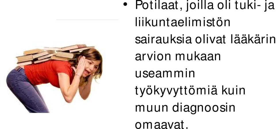 lääkärin arvion mukaan useammin