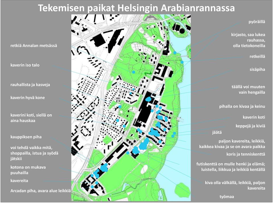 kavereita Arcadan piha, avara alue leikkiä jäätä pihalla on kivaa ja keinu kaverin koti keppejä ja kiviä paljon kavereita, leikkiä, kaikkea kivaa ja se on avara paikka koris