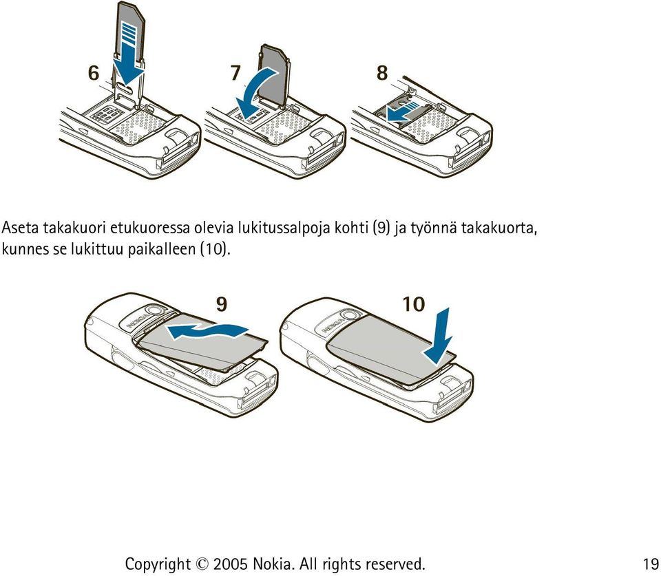 (9) ja työnnä takakuorta,